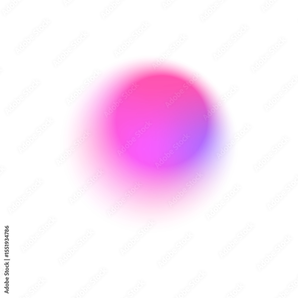 Poster Blur Gradient Circle transparent PNG ball gradient. Abstract pastel neon holographic blurred grainy circle gradient on white background texture. Blurred round shapes.