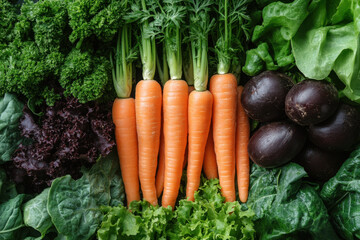 Bunch of carrots, brocco, and vegetables.