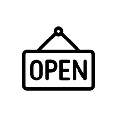 Open and closed sign board icon with transparent background representing business operating status and store availability
