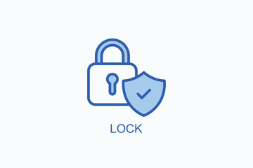Lock Icon Or Logo Isolated Vector Illustration