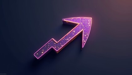 Neon Arrow Pointing Up