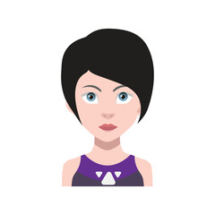 Woman face vector. Woman avatar symbol. Illustration eps 10