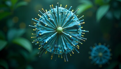 Virus Cell Structure Closeup