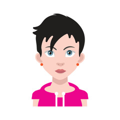 Woman face vector. Woman avatar symbol. Illustration eps 10