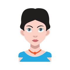 Woman face vector. Woman avatar symbol. Illustration eps 10