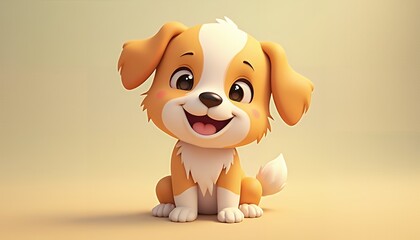 Cute Cartoon Dog Puppy