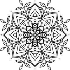 leafy botanical mandala form