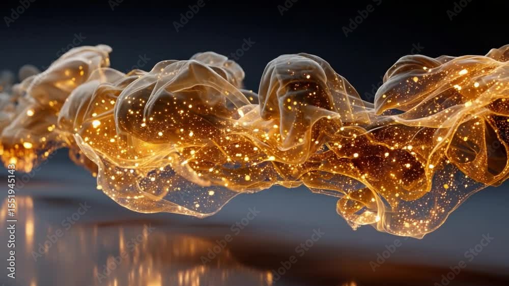 Aufkleber luminous energy flow: a mesmerizing abstract depiction of radiant energy flowing through space, glow