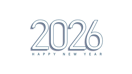 2026 Happy new year design for greeting card, banner, template, poster and flyer