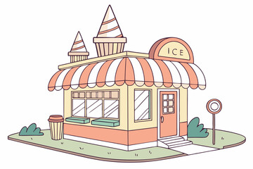 Obraz premium Ice Cream Shop Carousel