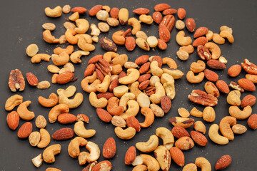 Mix of heart -shaped nuts