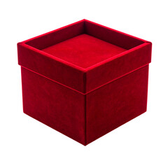 Elegant red velvet box for gifts home decor decorative storage studio minimalist style