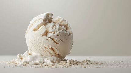 close up of an delicious ice cream on colored background, sweet ice cream on the table