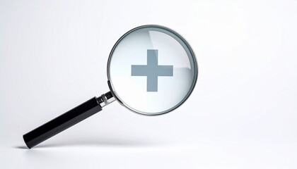 Fototapeta premium magnifying glass on white background