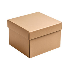 Packaging unboxed cardboard box presentation studio setting product photography