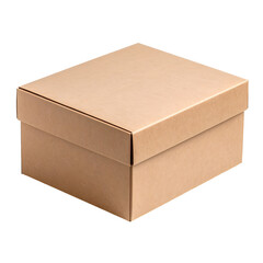 Packaging solutions brown cardboard box for shipping and storage clean workspace top view