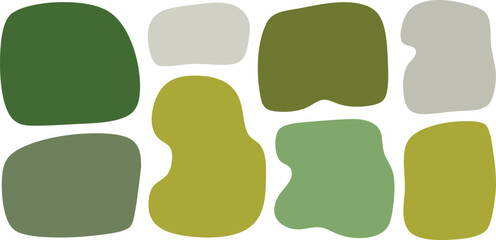Abstract Organic Blob Shapes in Earthy Tones for Natural Backgrounds and Creative Design Projects, Featuring Irregular Forms and Calming Color Palette