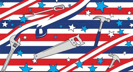 Patriotic American Tools Independence Day DIY Projects & Crafts