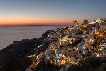 Fototapeta premium Santorini Sunset, Oia, Greece