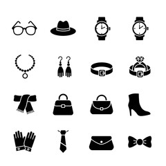 Stylish Fashion Accessories Icons Collection featuring hats handbags jewelry gloves and more perfect for websites blogs or fashion design projects