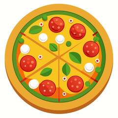 Delicious Pizza with Pepperoni and Mozzarella