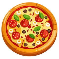 Delicious Pizza with Toppings
