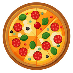 Delicious Pizza with Toppings