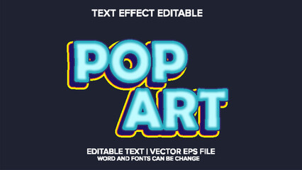 pop art text effect vector editable