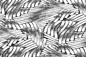 Abstract Black and White Grunge Woven Texture Pattern