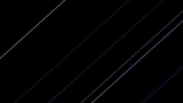 Abstract geometric lines with white and purple elements on a black background creates modern visuals