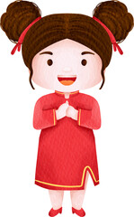 watercolor chinese new year