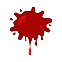 hand drawn blood splatter illustration on white background 2 on transparent background
