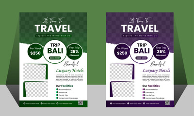 Exclusive Modern Business Travel Flyer  Design , Vacation , Travel , Business , Poster , Pint , Illustrator , Adobe , Graphic , Designer