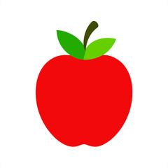 red apple vector illustration on white background on transparent background