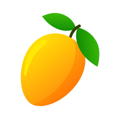 tropical mango fruit clipart isolated on white background on transparent background
