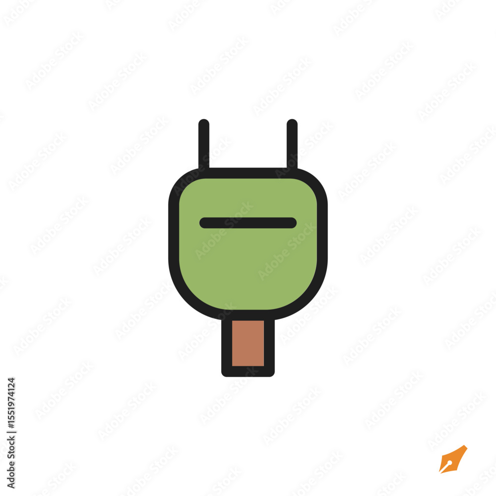 Poster plug in icon is designed in a visually appealing and easily recognizable style. it’s suitable for va