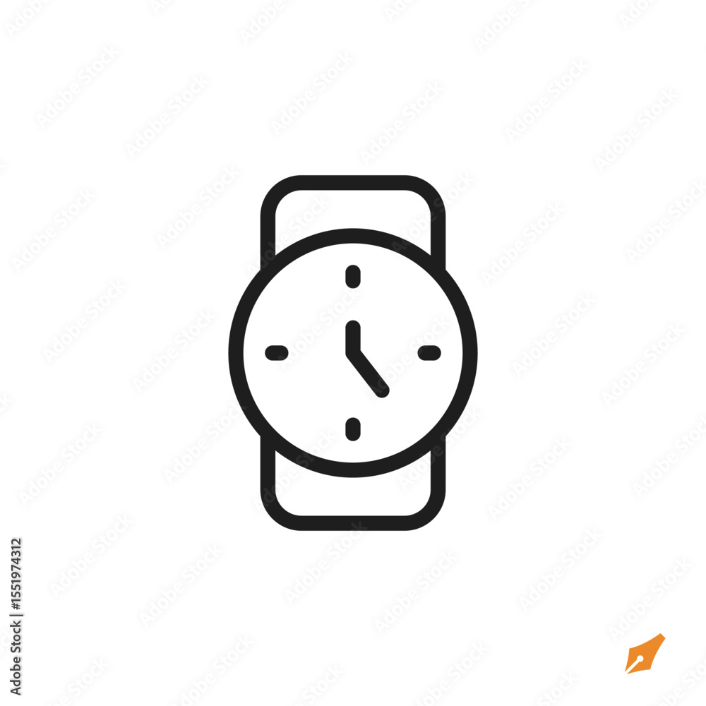 Leinwandbilder watch icon is designed in a visually appealing and easily recognizable style. It’s suitable for various visual needs such as apps, presentations, digital media, or other graphic design projects.
