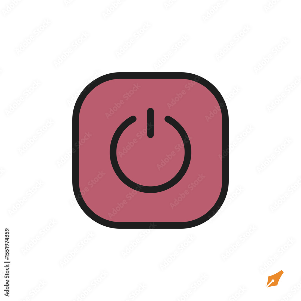Poster power icon is designed in a visually appealing and easily recognizable style. it’s suitable for vari