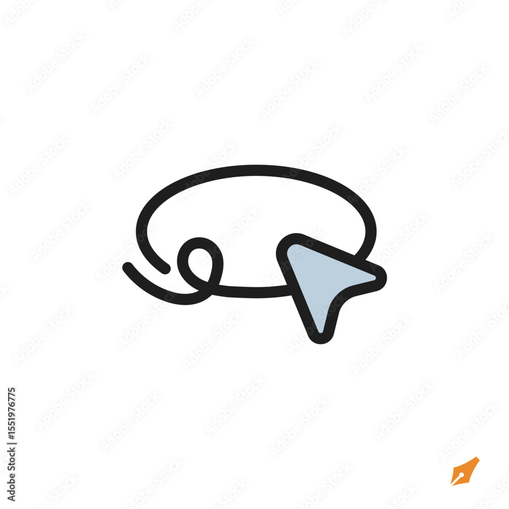 Poster lasso tool icon is designed in a visually appealing and easily recognizable style. it’s suitable for