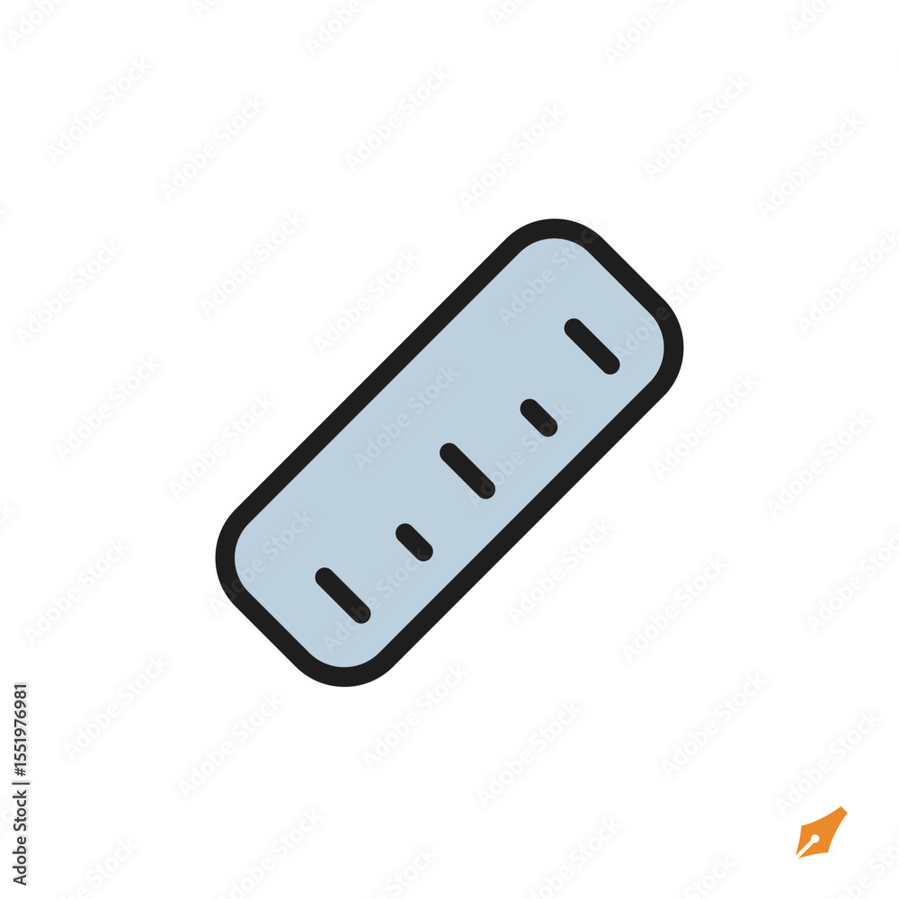 Poster ruler icon is designed in a visually appealing and easily recognizable style. it’s suitable for vari