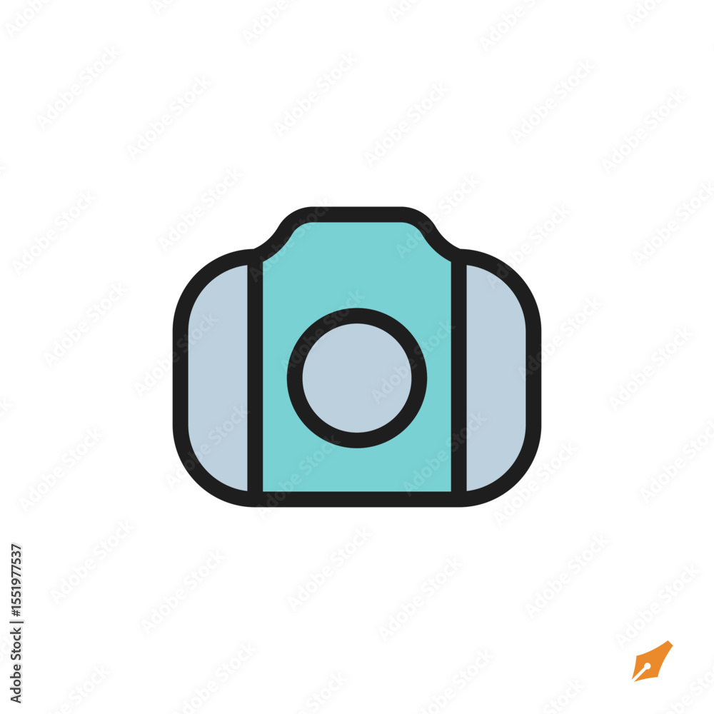 Poster camera icon is designed in a visually appealing and easily recognizable style. it’s suitable for var