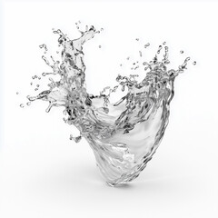 Water splash, isolated on white background