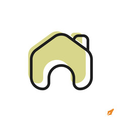 home icon is designed in a visually appealing and easily recognizable style. It’s suitable for various visual needs such as apps, presentations, digital media, or other graphic design projects.