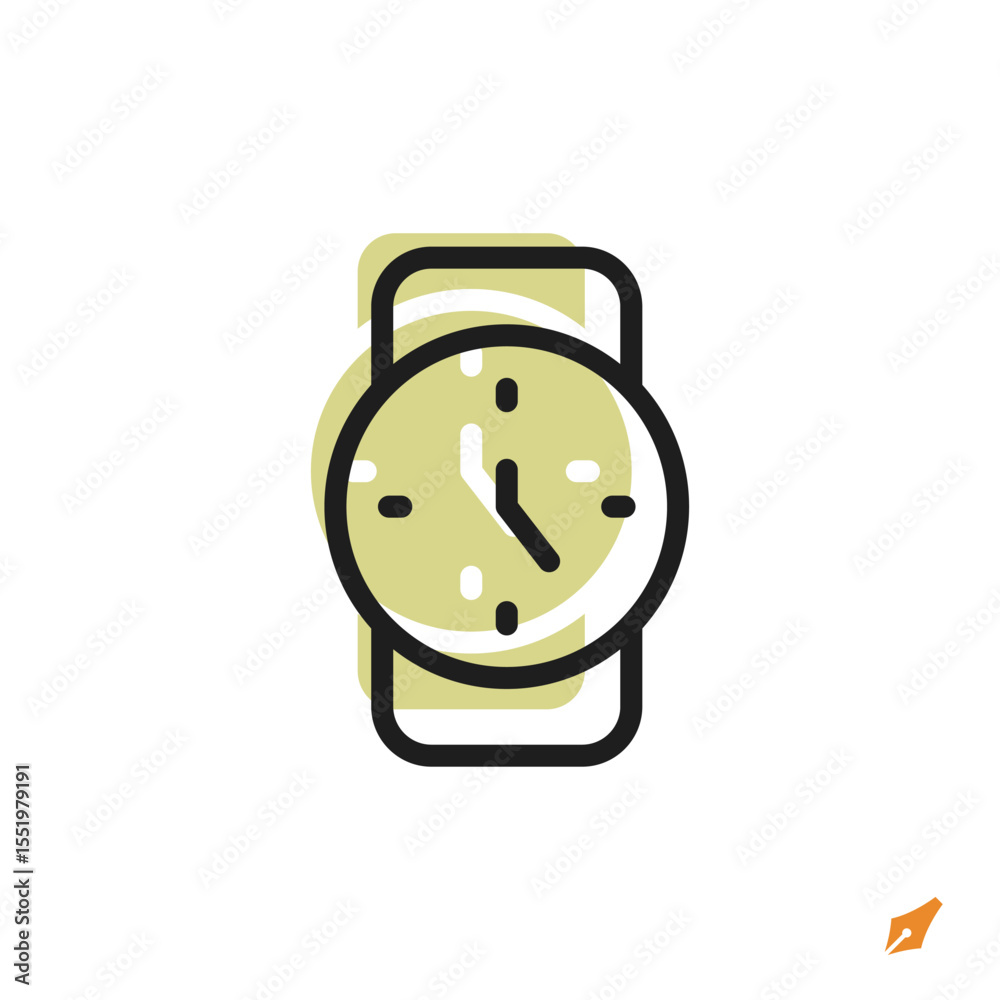 Leinwandbilder watch icon is designed in a visually appealing and easily recognizable style. It’s suitable for various visual needs such as apps, presentations, digital media, or other graphic design projects.