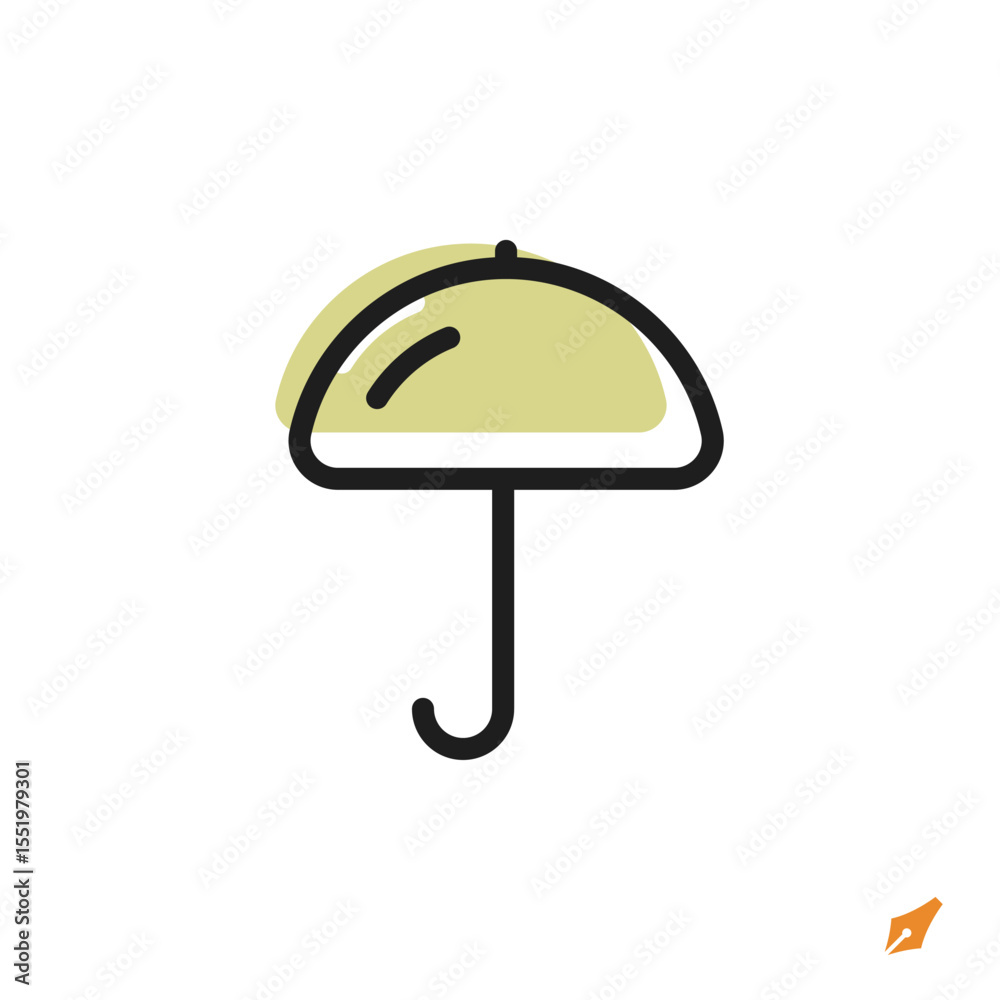 Poster umbrella icon is designed in a visually appealing and easily recognizable style. it’s suitable for v