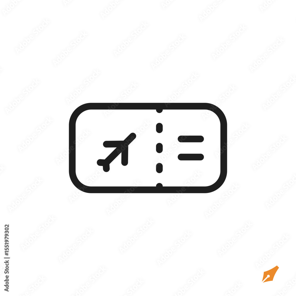 Poster ticket icon is designed in a visually appealing and easily recognizable style. it’s suitable for var