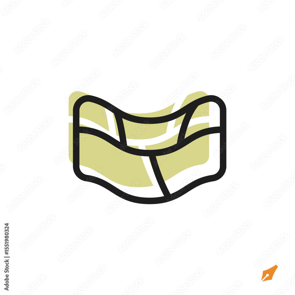 Poster map icon is designed in a visually appealing and easily recognizable style. it’s suitable for variou