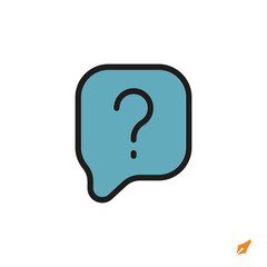 question icon is designed in a visually appealing and easily recognizable style. It’s suitable for various visual needs such as apps, presentations, digital media, or other graphic design projects.