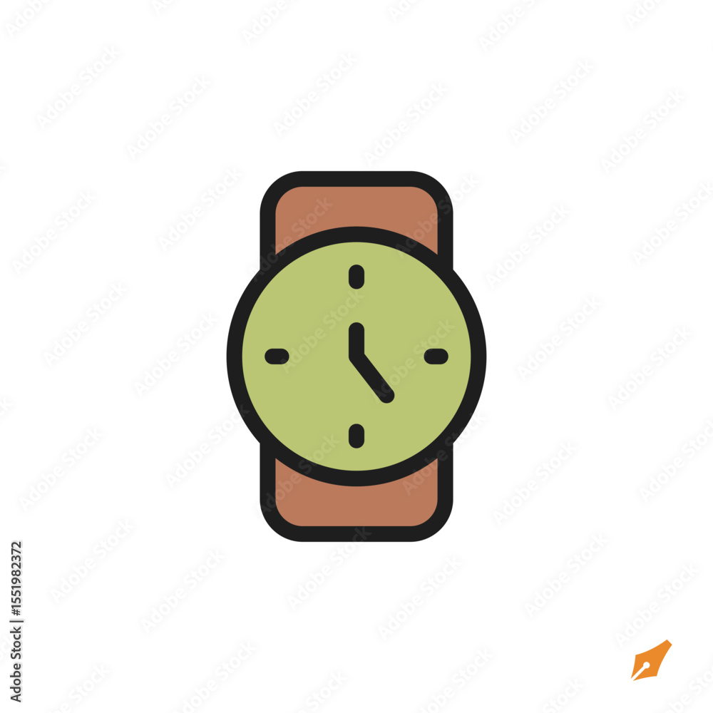 Leinwandbilder watch icon is designed in a visually appealing and easily recognizable style. It’s suitable for various visual needs such as apps, presentations, digital media, or other graphic design projects.