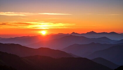 Fototapeta premium sunset in the mountains